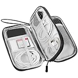 Jewan Organizador Cables Viaje, Bolsa Organizadora Impermeable, Estuche Cables para Accesorios Electrónicos Pequeños como Cables, Auricular, Memoria USB, Adaptadores (Negro)