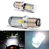 GLL BA20D Bombillas LED S2 H6 Motocicleta Faro Bombillas COB 10W 900 Lumens para Motocicletas Ciclomotores Scooters ATV(DC 9-80V)