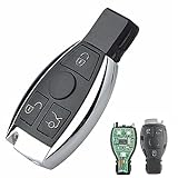 Heart Horse 3 botón Llave de Coche remota, Funda Llave Remoto para Mercedes, Remoto Carcasa Llave para B-en-z A B C E CLK SLK ML Class Mercedes W203 W210 W211 con 433Mhz BGA Chip NEC Blad
