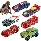 Mini Coches de Juguete, 6 Piezas Mini Die Cast Set de Coches de Juguete Metalicos, Mini Coches de Carreras para Niños Niñas de 3 a 12 Años