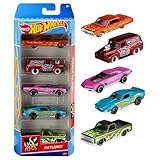 Hot Wheels - Paquete de 5 autos a escala 1:64, regalo para coleccionistas y niños a partir de 3 años (los estilos pueden variar), 01806