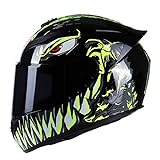 KKnoon casco integral de motociclista y equitación, ligero, para hombre y scooter de carreras