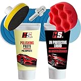 Pulir faros coche - Kit de polímero líquido para faros HS - Kit pulir faros coche completo para restauración de faros de coche - Kit de pulimento faros coche