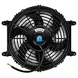 Universal 12V 80W 2250RPM Blade Motor del coche Radiador eléctrico Radiador de refrigeración Ventilador Kit 10 pulgadas