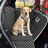 KYG Funda Coche Perro Protector Asiento Coche Perro Impermeable Antidesliante con Ventana de Malla Visible Protector Coche Perros Asiento Trasero Adecuado para Mayoría de Coches 135x140x32cm