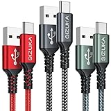 Cable USB C [3Pack 2M] Cable USB C Carga Rapida 3.1A Cargador Tipo C Nylon Carga Rápida y Sincronización Cable USB C para Samsung Galaxy S22 S21 S20 S10 S9 S8 A71 A51 Note 20 10, Xiaomi Google