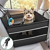 Wimypet Asiento del Coche de Seguridad para Perros, Bolsa de Transporte para Mascotas Perros Gatos, Funda Perros Coche Material Oxford Lavable Viaje Bolsas 54Lx50Wx47H cm