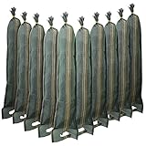 10 Sacos de arena contra inundaciones – Saco para las puertas de los sótanos – Bolsas con asa (25 x 100 cm)