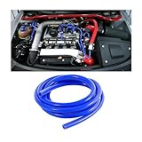 CGEAMDY Tubo De Silicona De Vacío Universal Para Coche, 6mm De Diámetro Interior 3m Alta Temperatura Manguera Línea De Vacío, Alto Rendimiento (Azul)