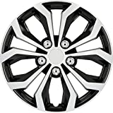 Cartrend 4 x Tapacubos Daytona Negro/Plata 15 Pulgadas