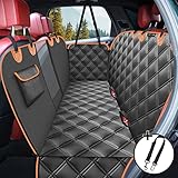KYG Funda Perros Coche Cubierta de Asiento para Mascota Impermeable y Resistente Protector Coche con Ventana de Malla Visible y Cremallera Protector Completo Asiento Trasero y Puertas