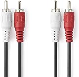CABLEPELADO Cable de Audio 2X RCA Macho - 2X RCA Macho | Cable de Audio RCA dual | Apto para Blu-Ray, Cine en casa, Subwoofer, equipos HiFi, HDTV | Estereo | 50 cm