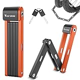 Candado Bicicleta Plegable, 80 cm 6 Nudos Antirrobo Bicicleta, Candado para Patinete Electrico con Soporte y Llaves, Cadena Bicicleta Antirrobo, para Bicicleta, Motocicleta, Patinete