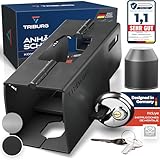 TRIBURG Cerradura de Remolque Incl. Cerradura Redonda I Robusta Seguridad para remolques acoplados y desacoplados - Cerradura de Acoplamiento [galvanizada I con Recubrimiento en Polvo].