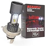 Bombilla H4 LED Moto 6500LM, BEAMFLY 9003 HB2 Faro Delantero para Scooter 12V 6000K Luz Blanca