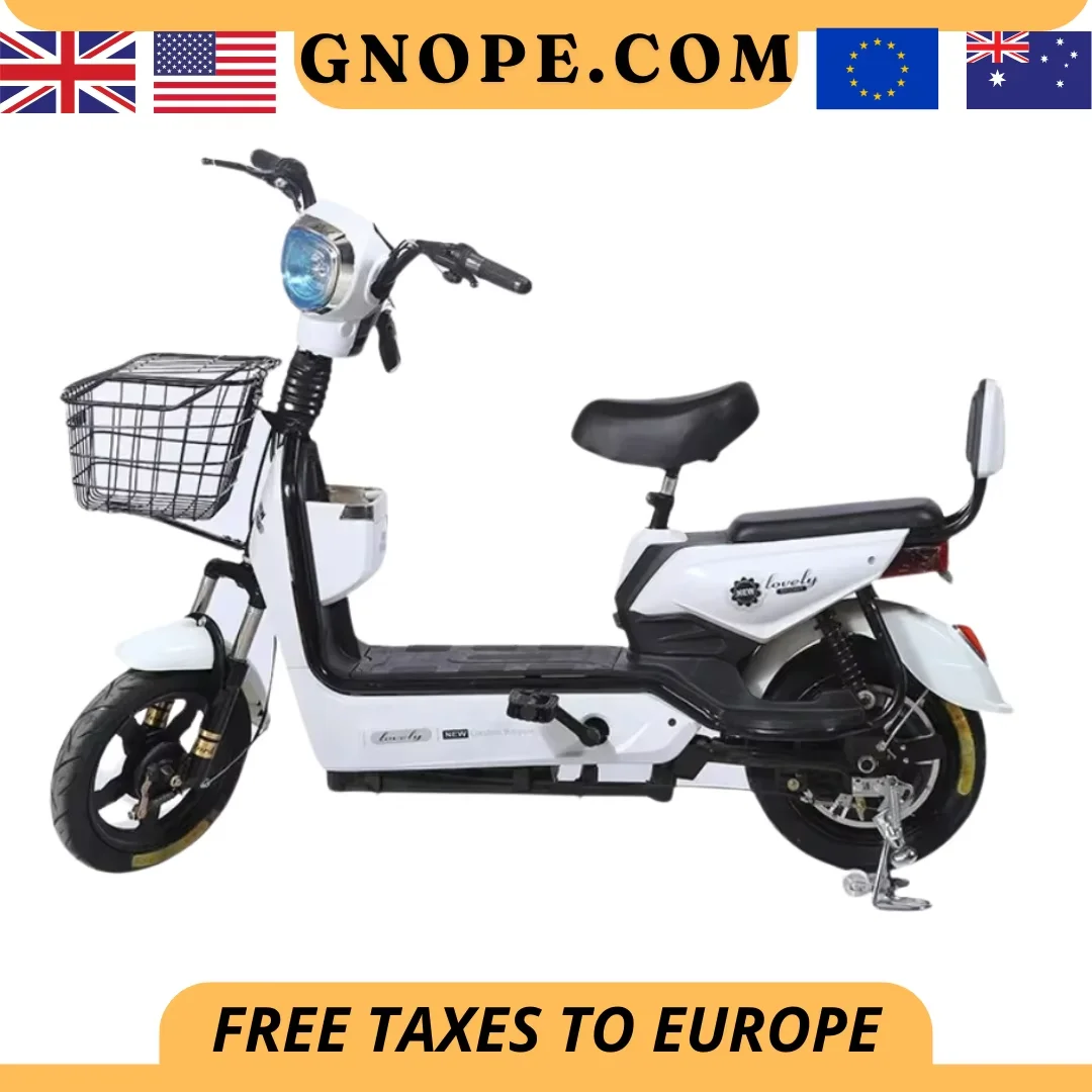 Bicicleta eléctrica para dos personas para adultos, hombres y mujeres, juego de trabajo, compre comestibles y toma una paseo, bicicleta absorbente de golpes para estudiantes