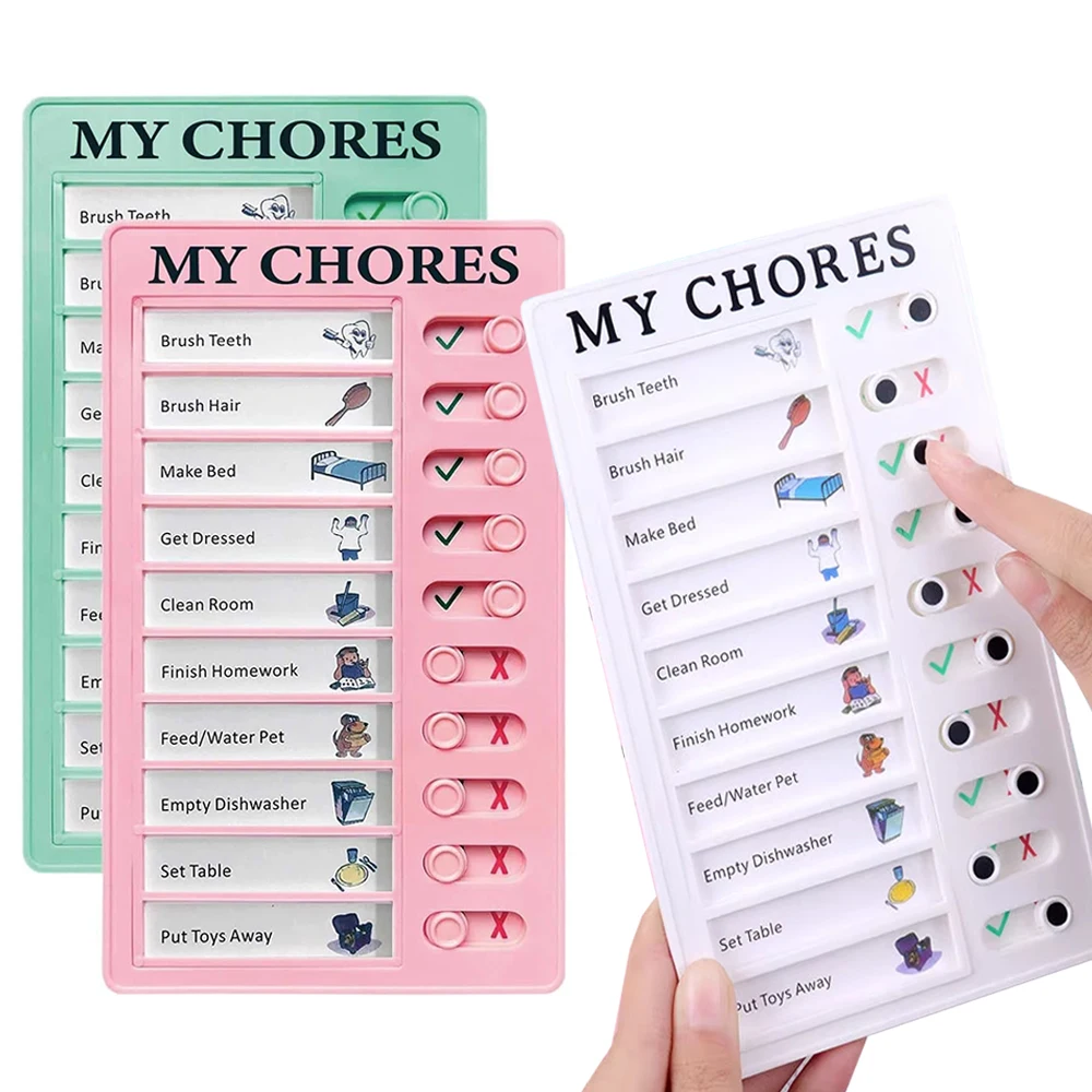 Lista de verificación reutilizable de mis tareas, tablero de tareas, planificador diario, tabla de tareas de notas, responsabilidad de los niños, comportamiento, tarjeta de autodisciplina