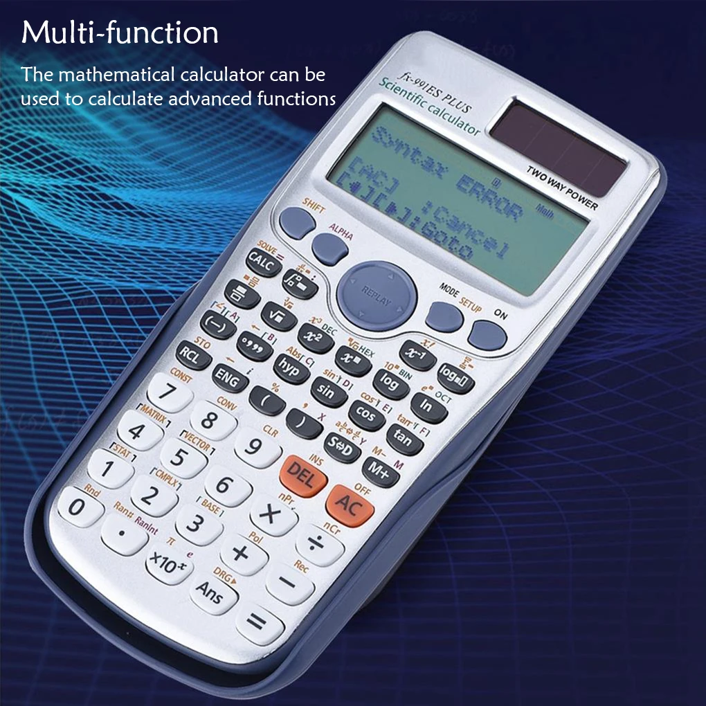 Calculadora FX-991ES-PLUS 417 funciones Oficina de secundaria Dos vías 82MS Calculadora científica Estudiantes escolares Digital 12 dígitos