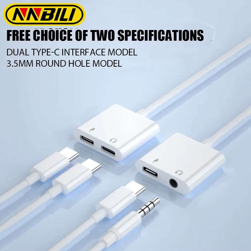 NNBILI tipo C a 3,5 MM Jack adaptador auxiliar USB-C Cable de Audio Digital auriculares conector de alta tasa de decodificación para Samsung