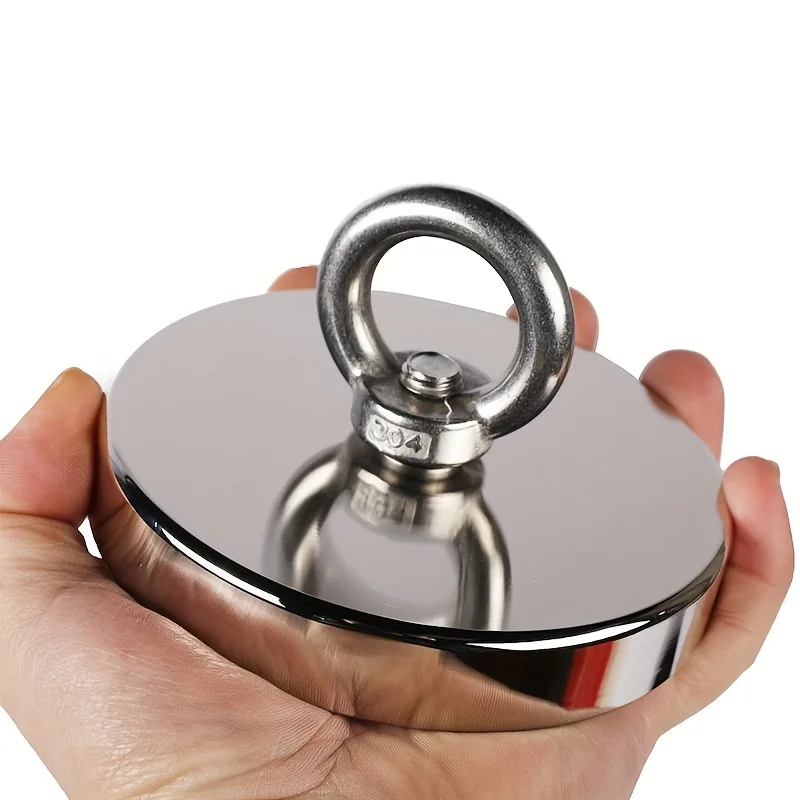 Gancho magnético de pesca de neodimio súper fuerte, anzuelos magnéticos resistentes de tierras raras para recuperar en el río y pescar