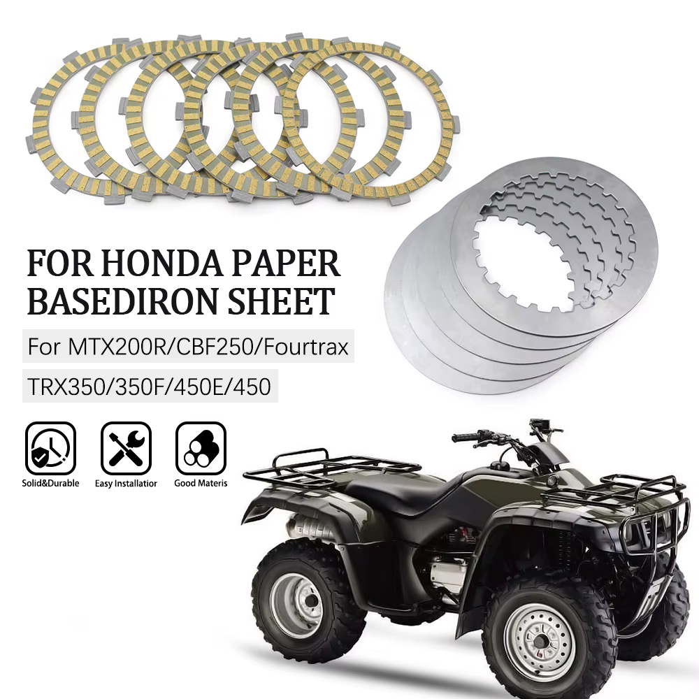 Placa de disco de fricción de embrague para HONDA MTX 200R CBF 250 TRX 350 TRX350F Fourtrax TRX450E TRX 450