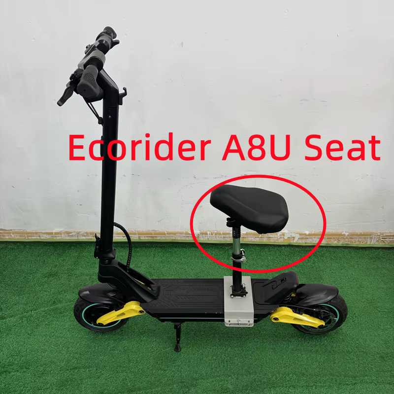 Ecorider-patinete eléctrico A8U, conjunto de asiento especialmente usado, asiento de altura ajustable para patinete eléctrico A8U, cojín del asiento trasero para adultos