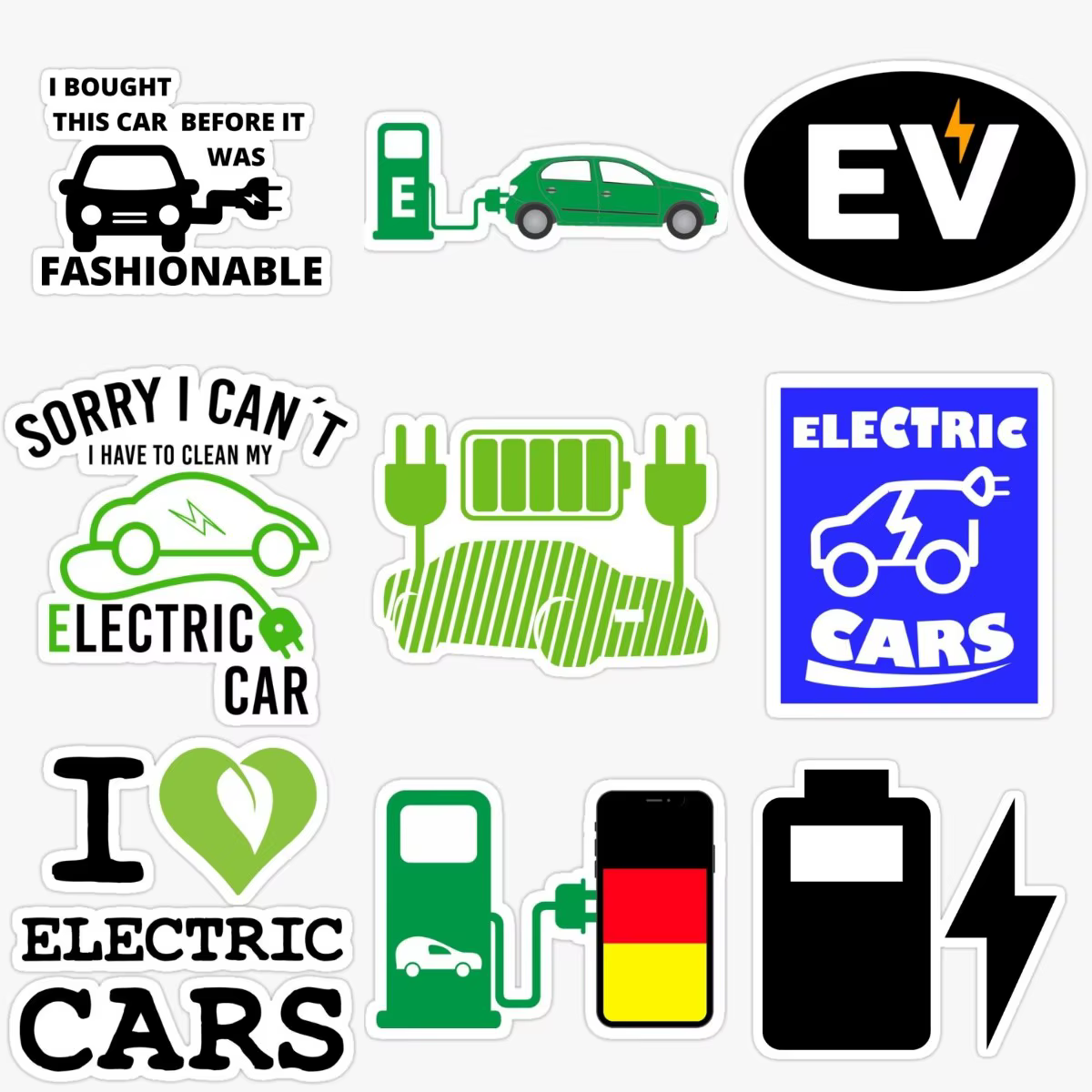 Pegatinas creativas de PVC con logotipo de propietario de vehículo eléctrico, accesorios para decorar la pared de la Mesa del coche, furgoneta todoterreno y Suv, cero emisiones