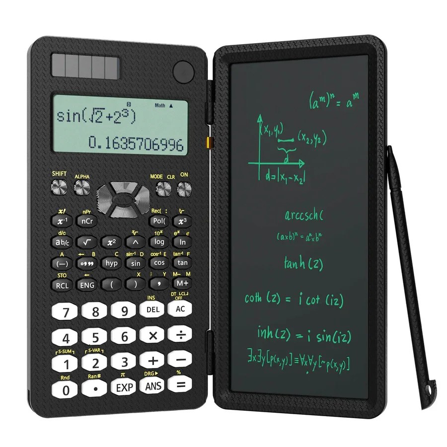 Mini calculadora científica con tableta de escritura, calculadoras, Bloc de notas, notas, electrónica de oficina, suministros escolares 991es Ms EX 82ms, nuevo