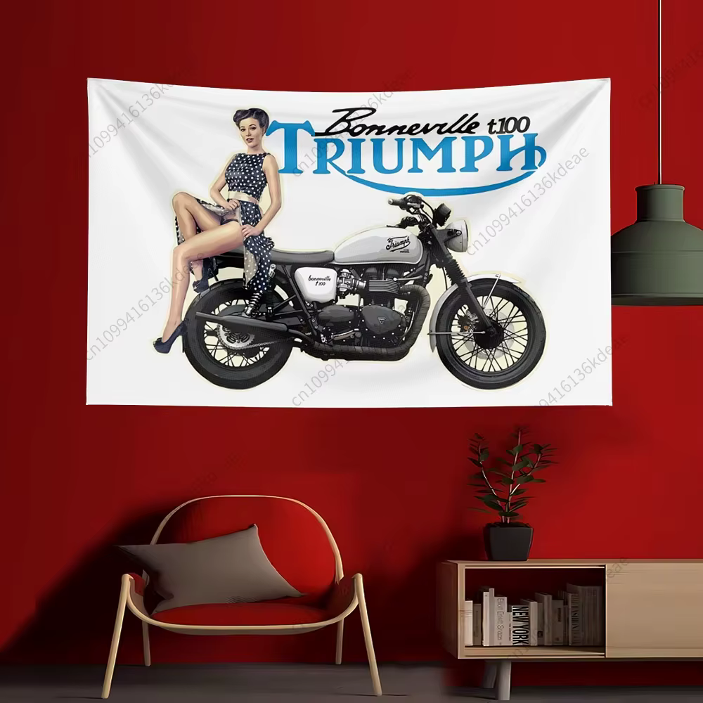 Tapiz decorativo para habitación de 3 x 5 pies, bandera de fiesta de juegos R-TriumphS, decoración de garaje, tela de pared, fondo de bar, pancartas de tela, decoración del hogar