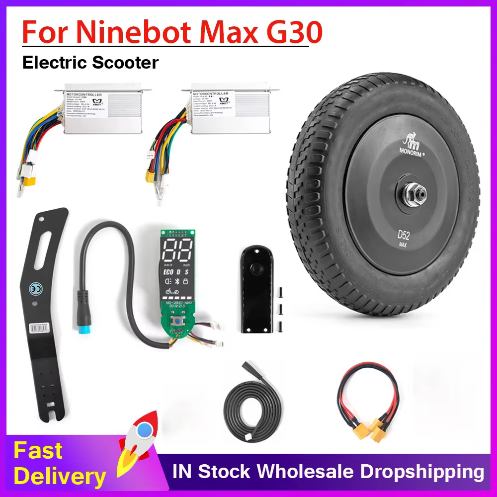 Monorim-Kit Baisc usado en U5, actualizado a ser Motor de alta potencia AWD 1000W 48V para patinete eléctrico Ninebot Max G30, piezas modificadas